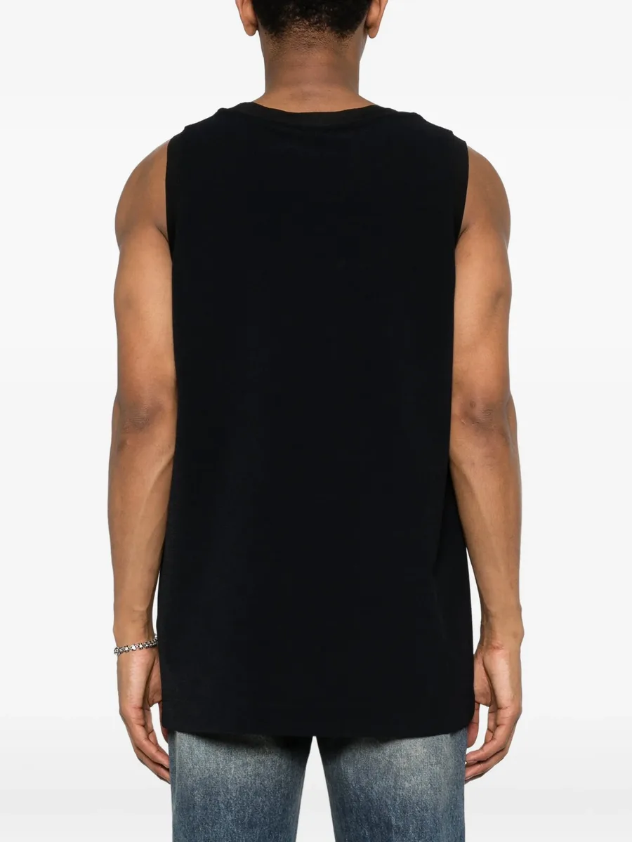 logo-embroidered tank top 8