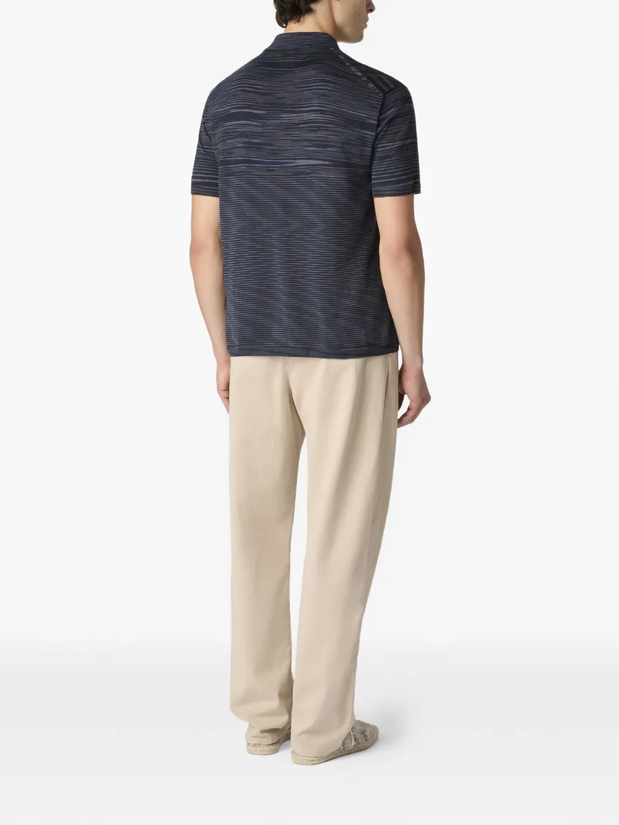 striped-pattern polo shirt 6