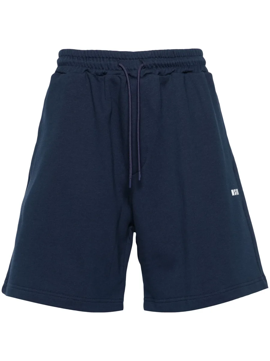 logo-print track shorts 1