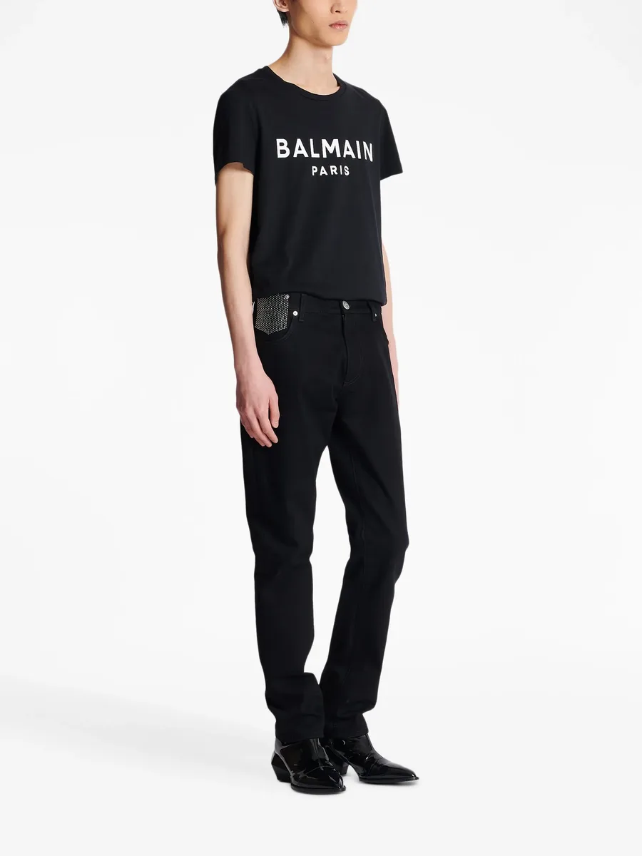 crystal-embellished straight-leg jeans 5