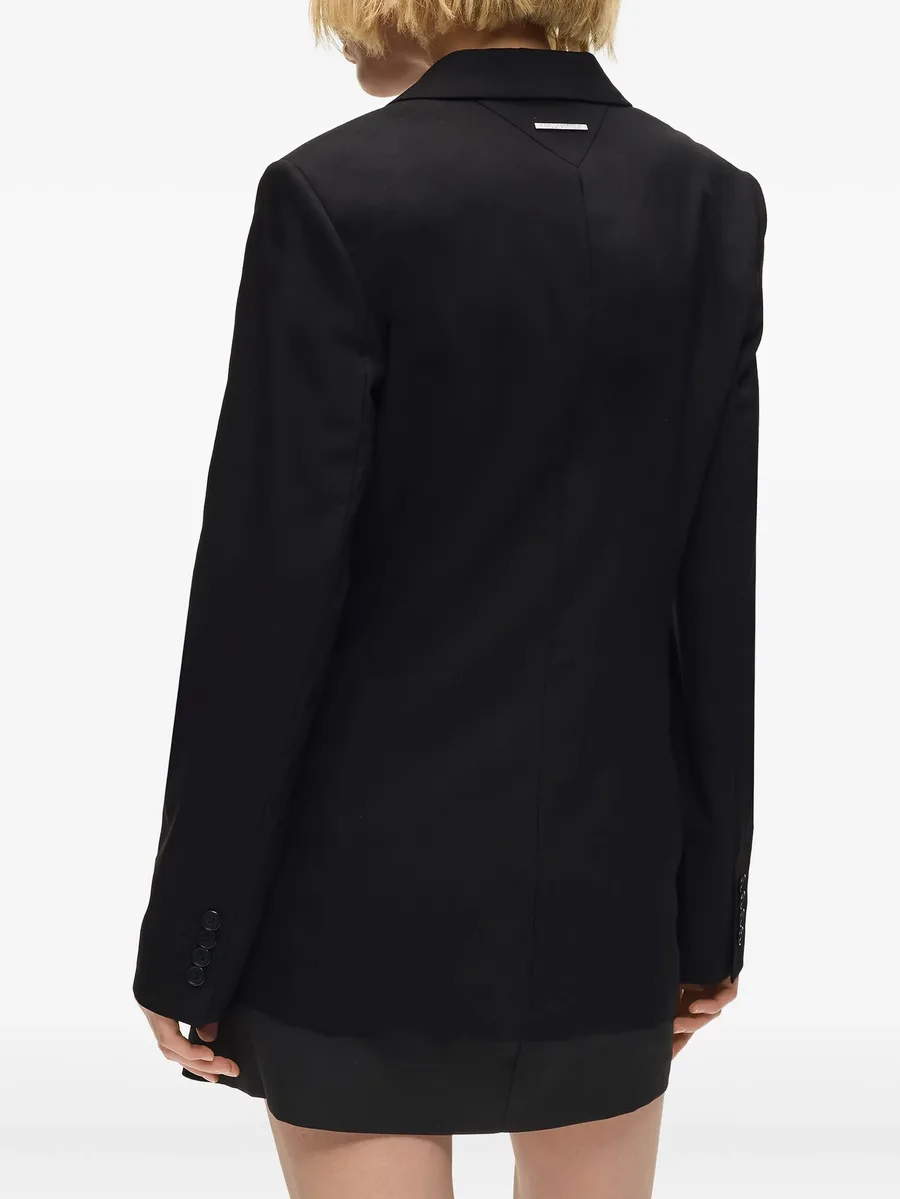 belted contrast lapel blazer 7