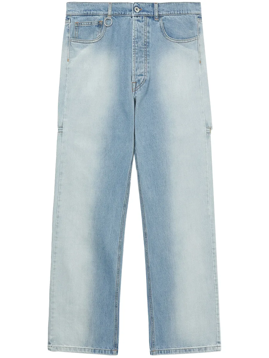 cut-out straight-leg jeans 1