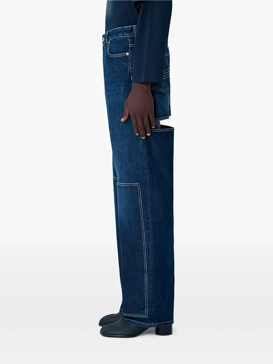 cut-out cotton jeans 3