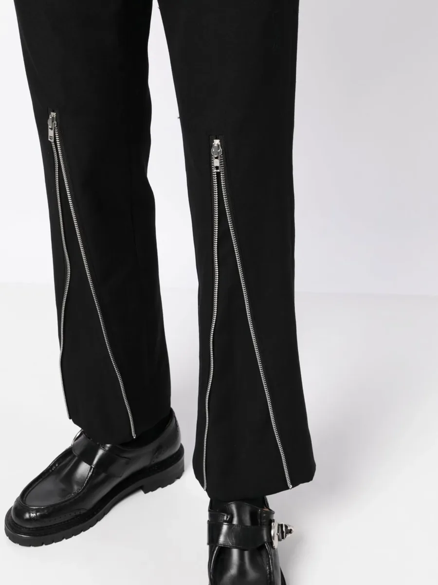 zip-detail skinny trousers 9