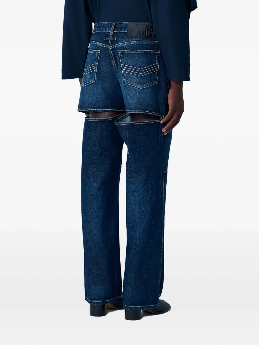 cut-out cotton jeans 5