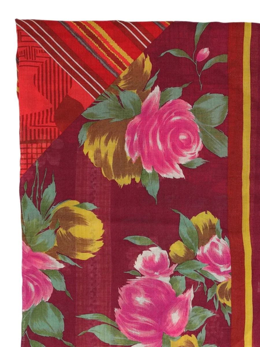 floral-print striped scarf 4