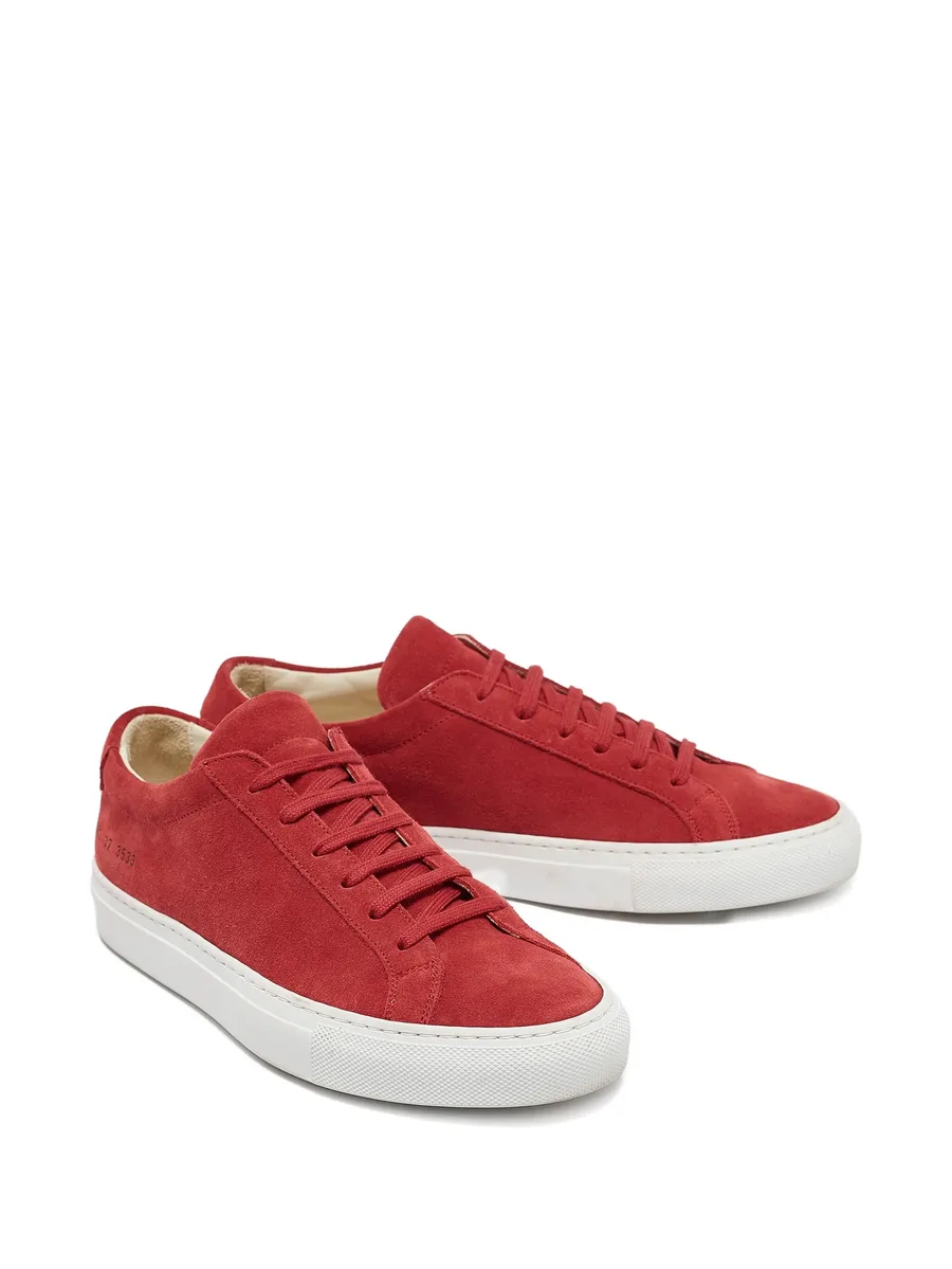 pre-owned suede sneakers 3