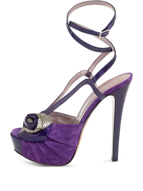 140mm ruffled platform sandals