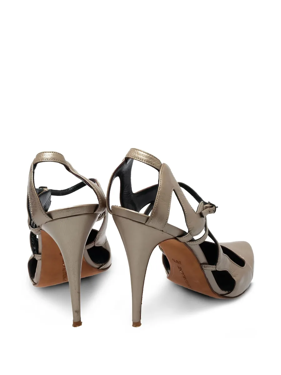 сандалии с эффектом металлик 7