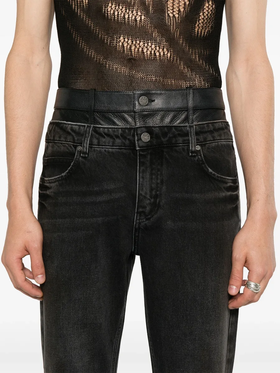 high-rise straight-leg jeans 10