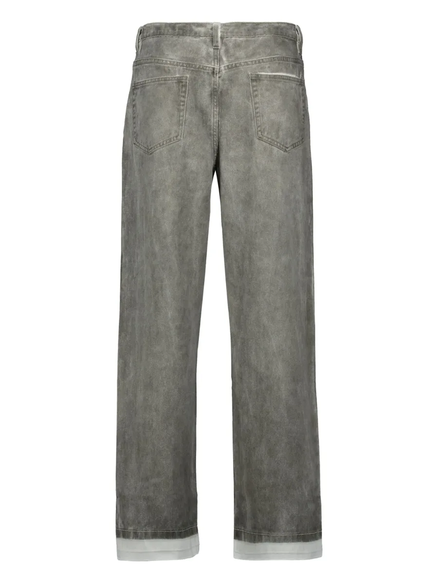 cotton-blend straight jeans 3