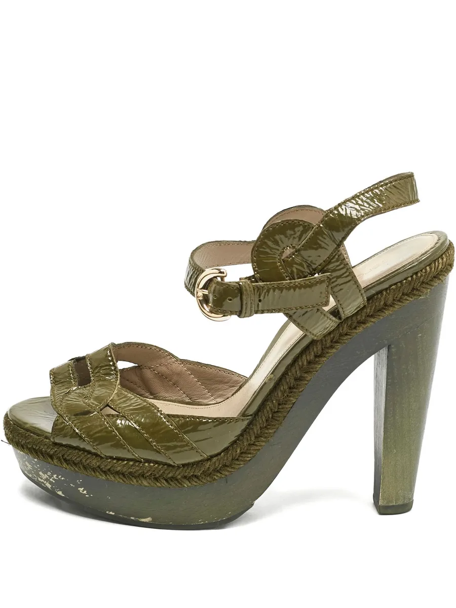 2024 Patent Leather Platform Sandals 2