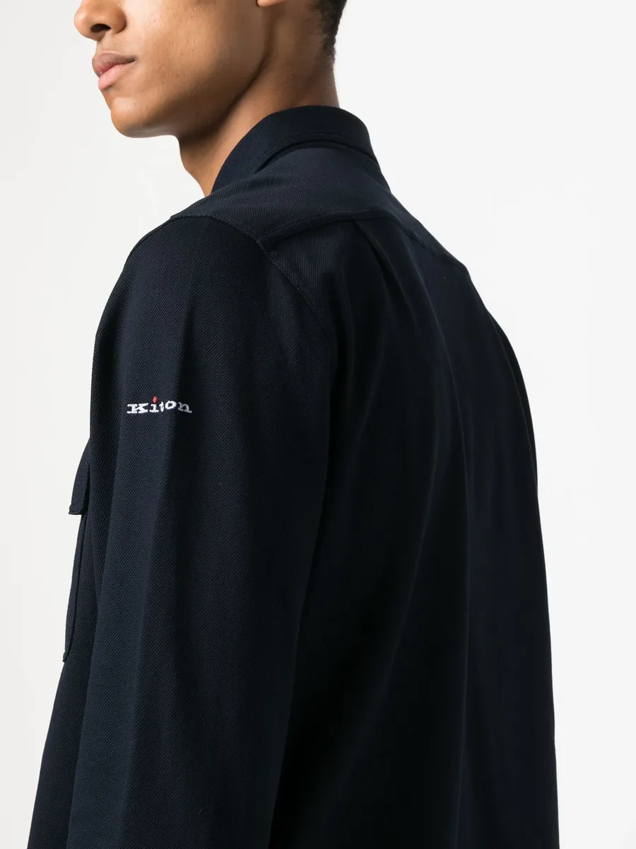 logo-embroidered stretch-cotton shirt 9