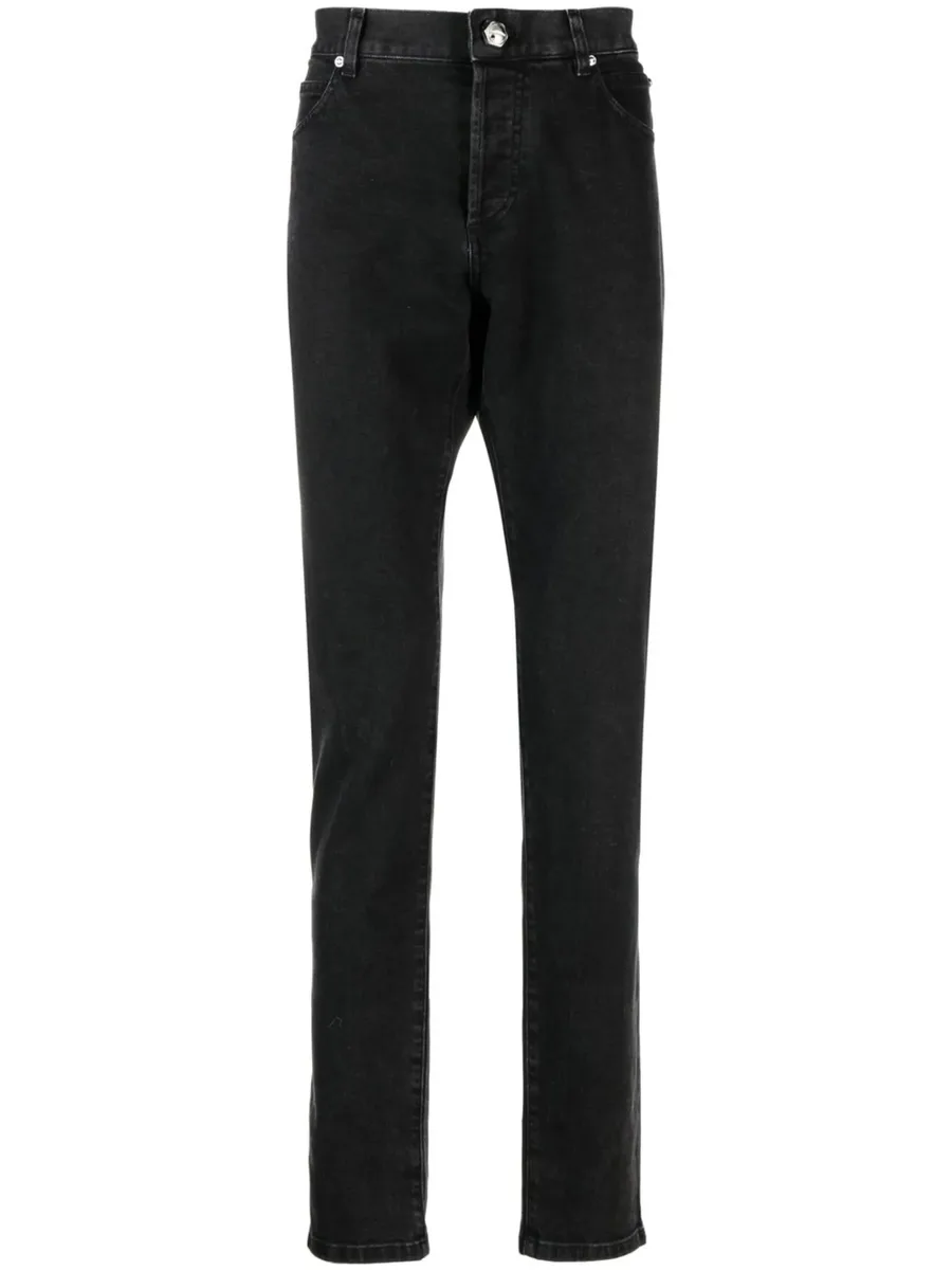 mid-rise straight-leg jeans 1