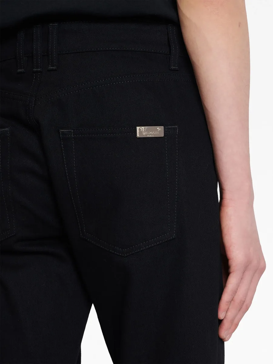 crystal-embellished straight-leg jeans 13