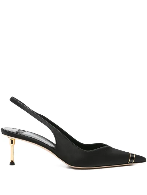60mm slingback pointed-toe pumps