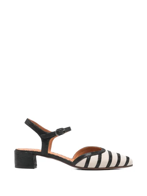Haler striped heeled pumps