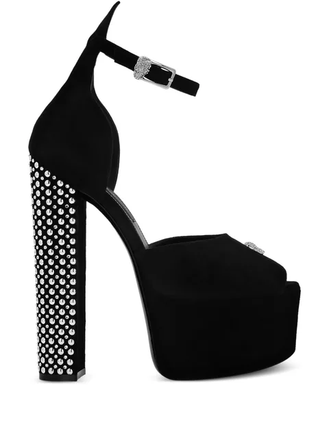 high heel platform sandals studs and strass