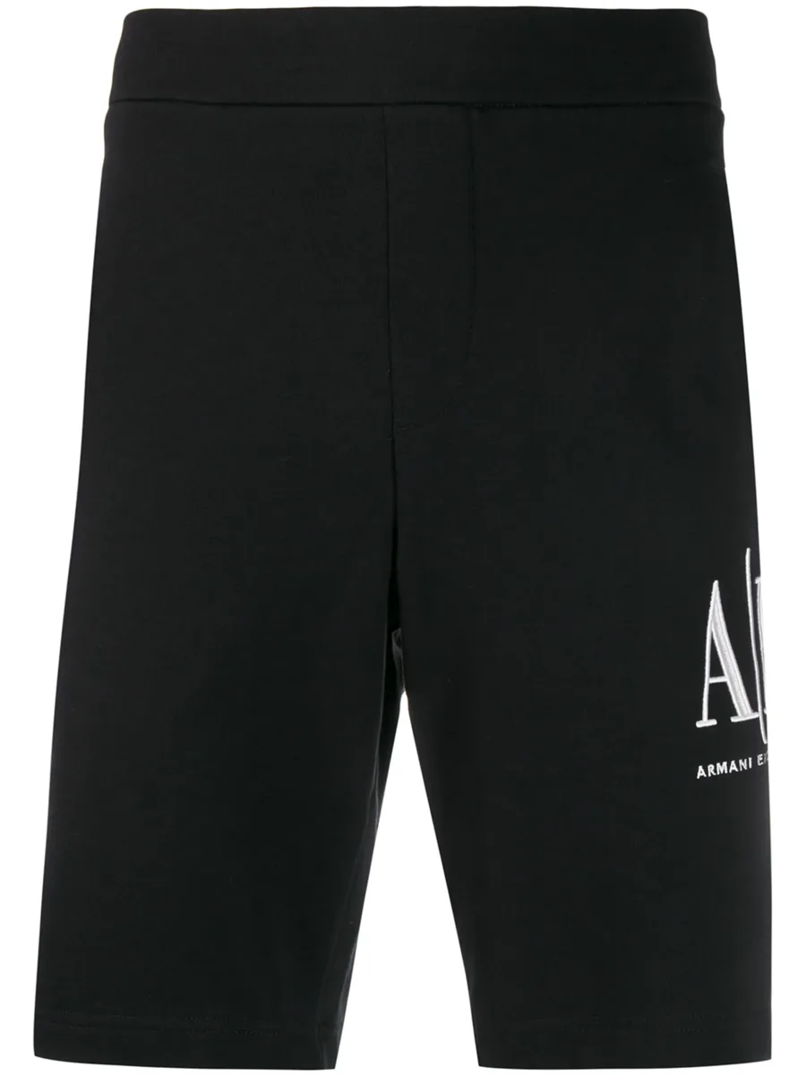 logo-embroidered track shorts 1