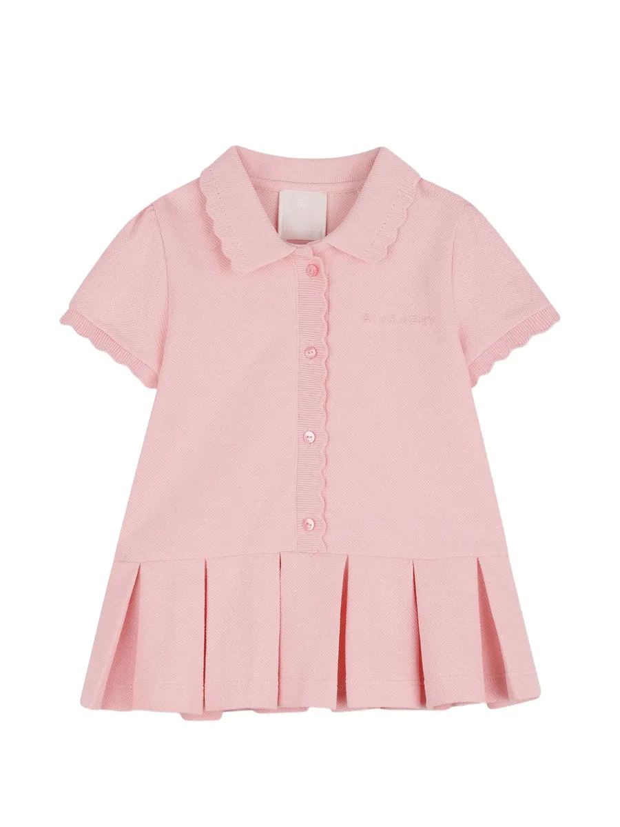 pleated scalloped polo dress 1