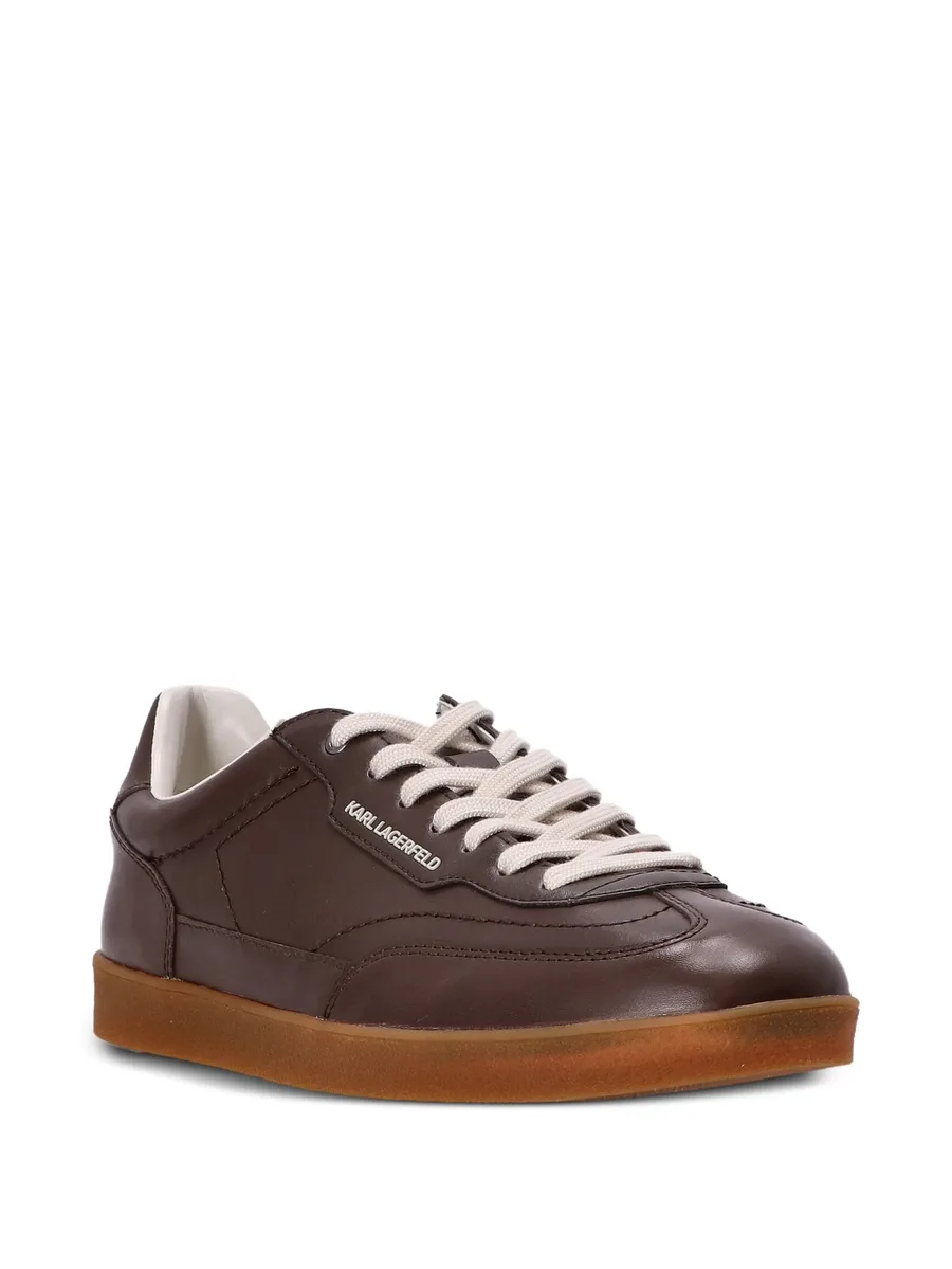 leather logo sneakers 3