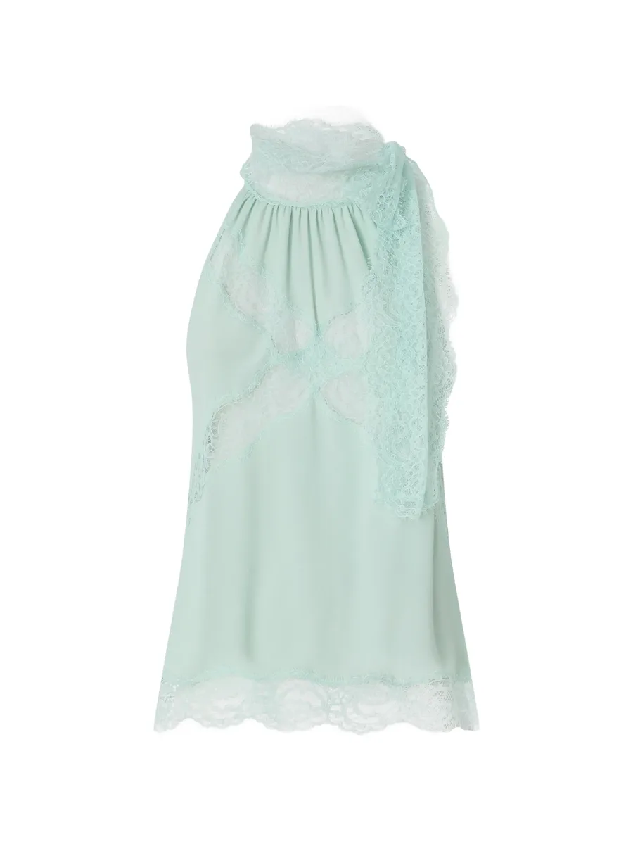 halterneck top with lace 1