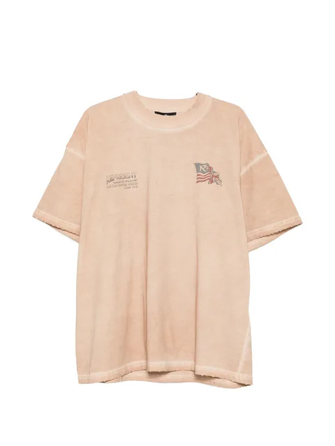 graphic-print distressed T-shirt