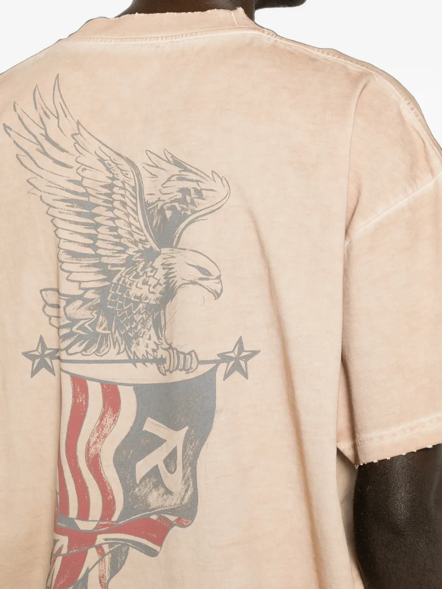 graphic-print distressed T-shirt 5