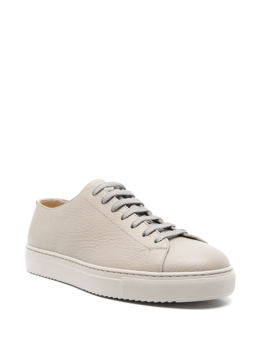 lace-up leather sneakers 3