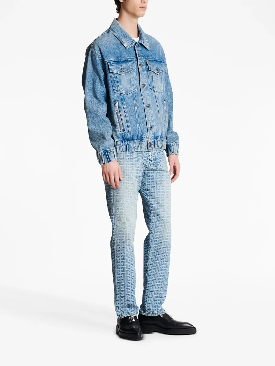 70s logo-patch denim jacket 5