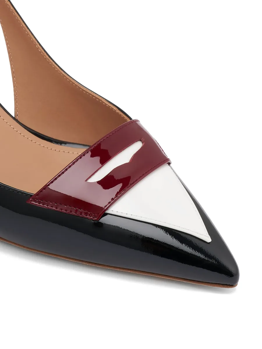 Suze patent leather slingback pumps 7