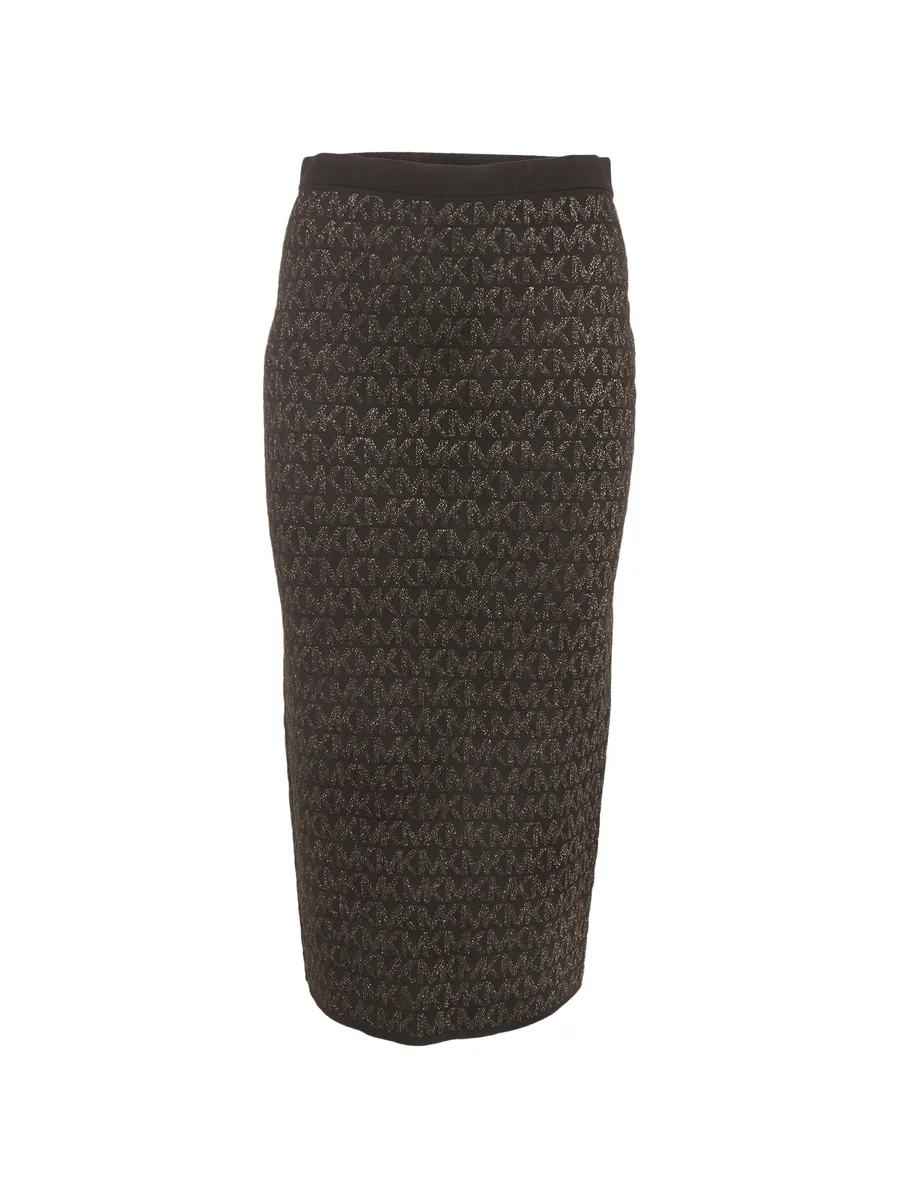 monogram pencil midi skirt 1