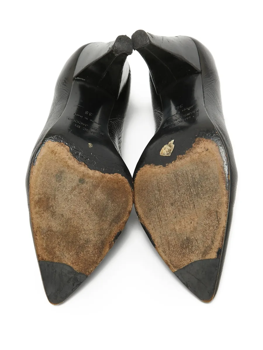 100mm leather pumps 9