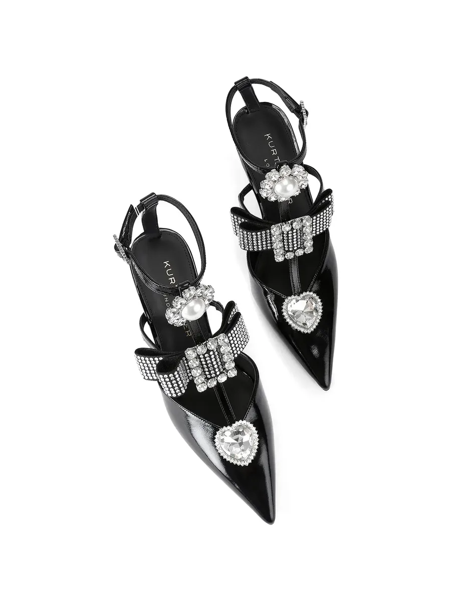 Bow Point Gladiator embellished pumps 4