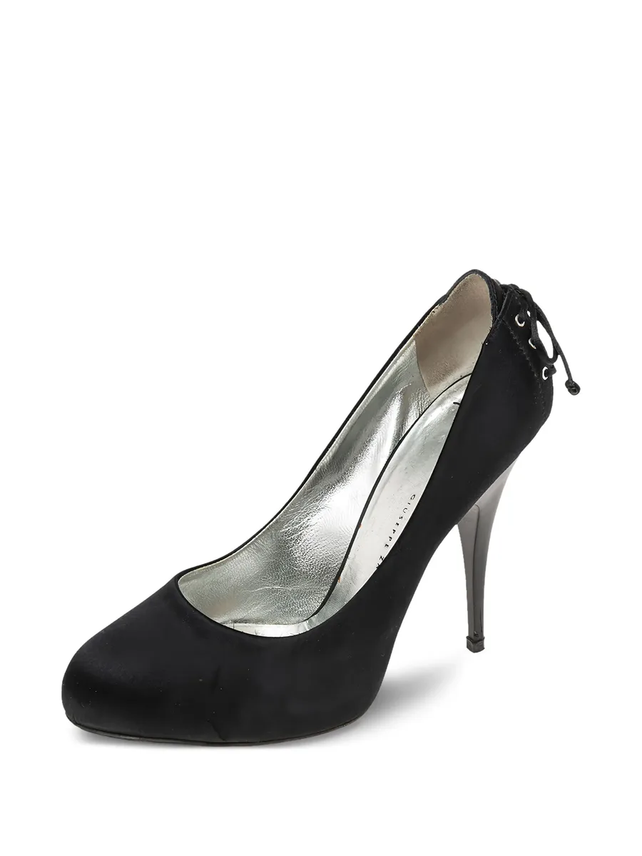 pre-owned 110mm lace-up pumps 4