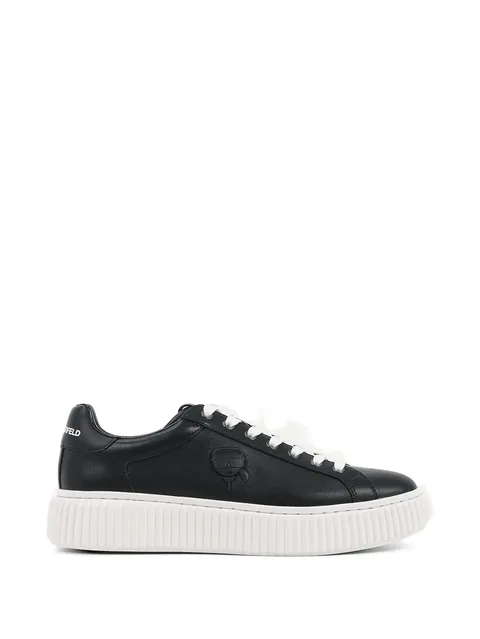 embossed platform sneakers