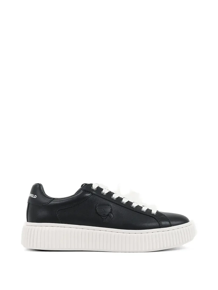 embossed platform sneakers 2