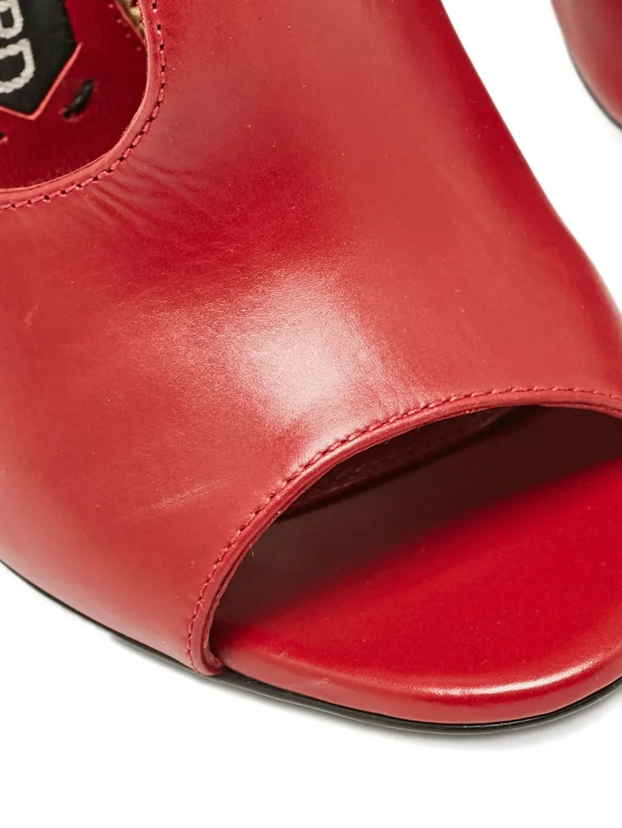 pre-owned 110mm padlock-detail boots 11