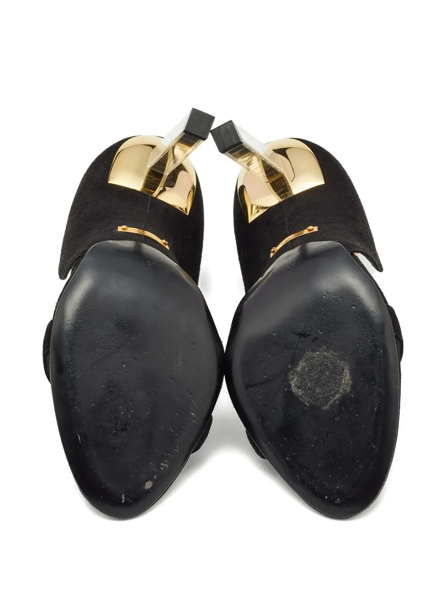Pre-owned 110mm suede sandals 7