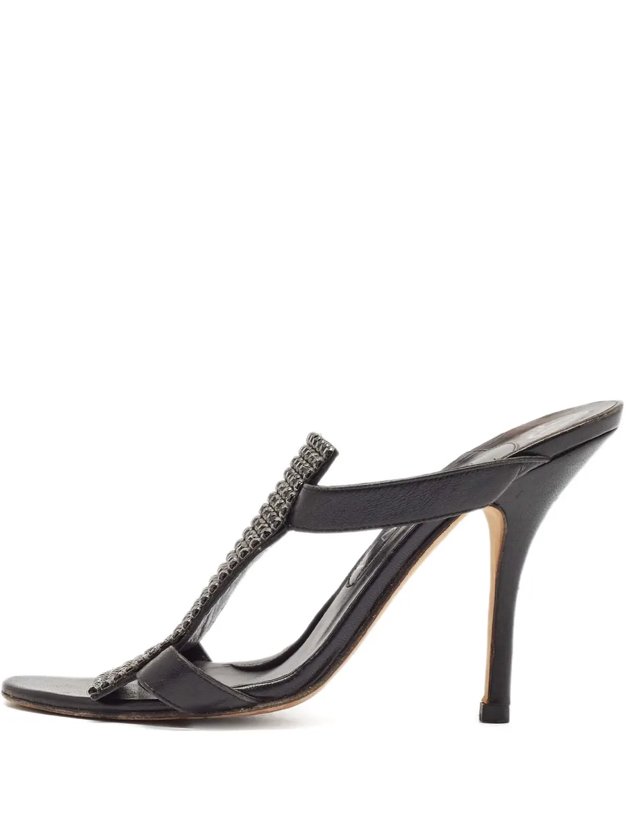 105mm embellished leather sandals 1