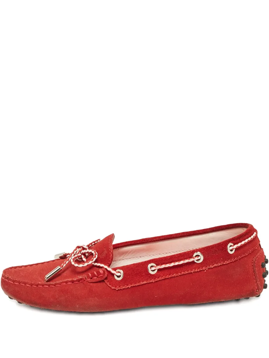 Pre-owned suede loafers 1