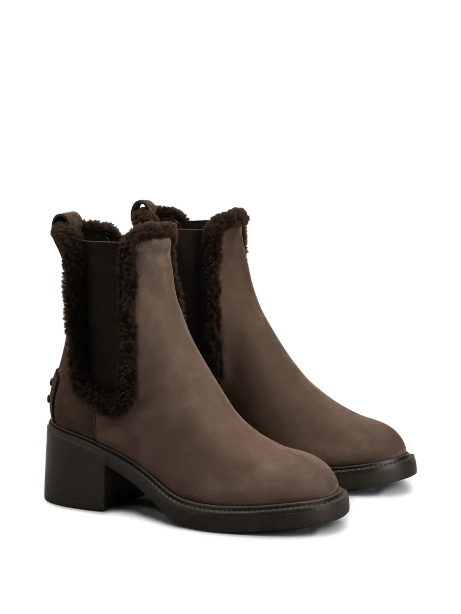 faux-fur trim Chelsea boots 3