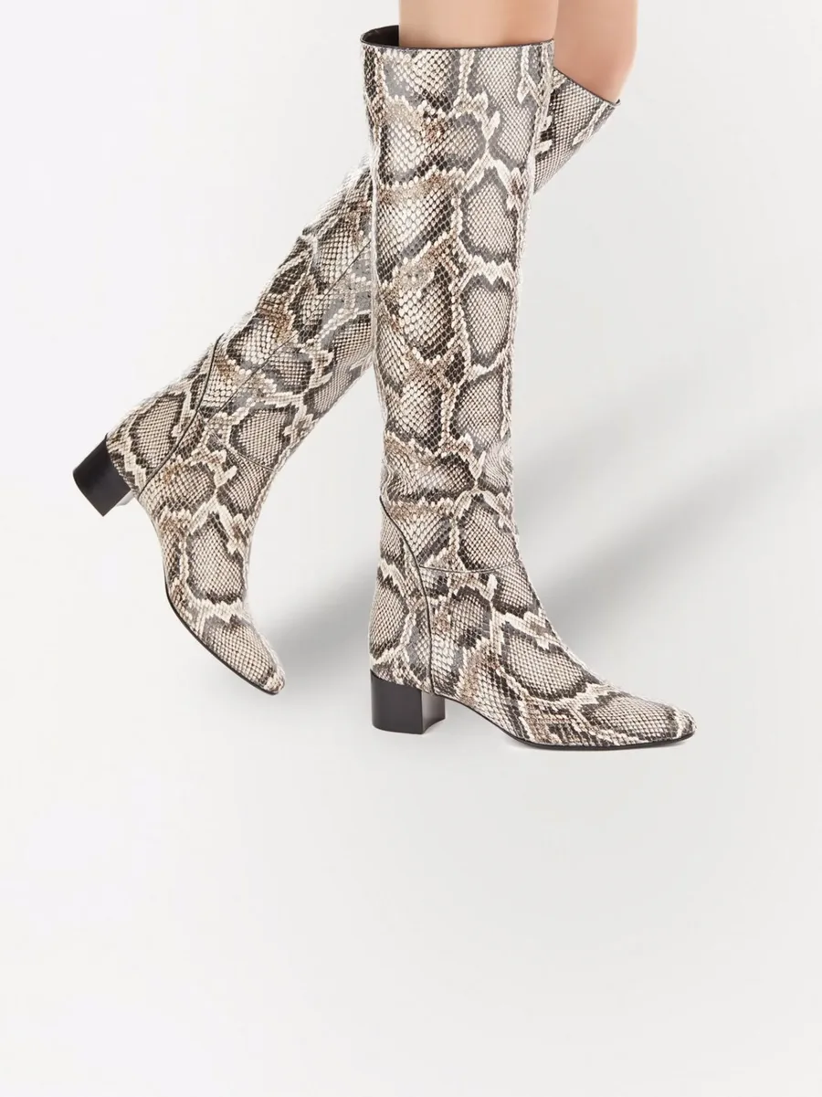 Doreen snakeskin-effect boots 10