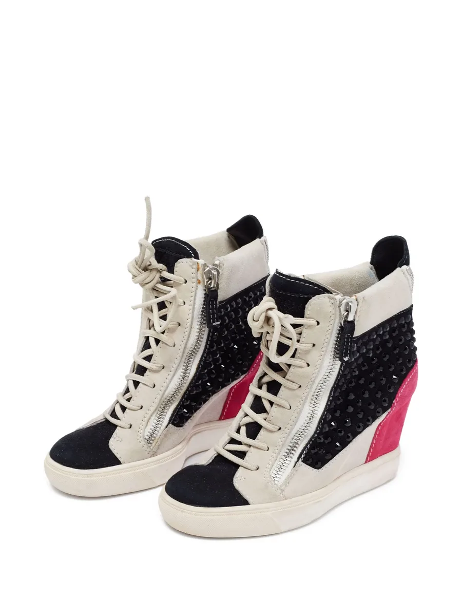80mm crystal-detailing wedge sneakers 13