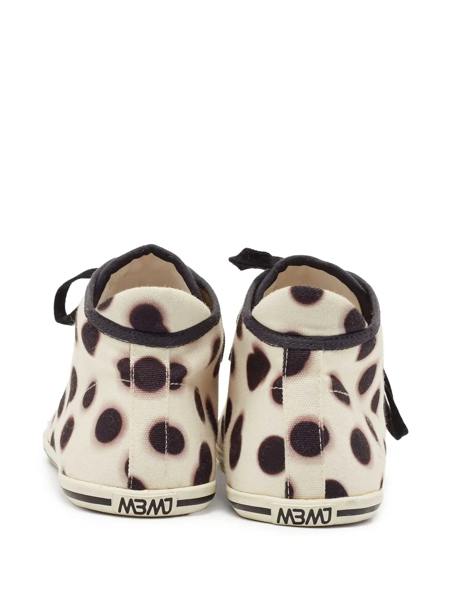 Pre-owned polka-dot high-top sneakers 7