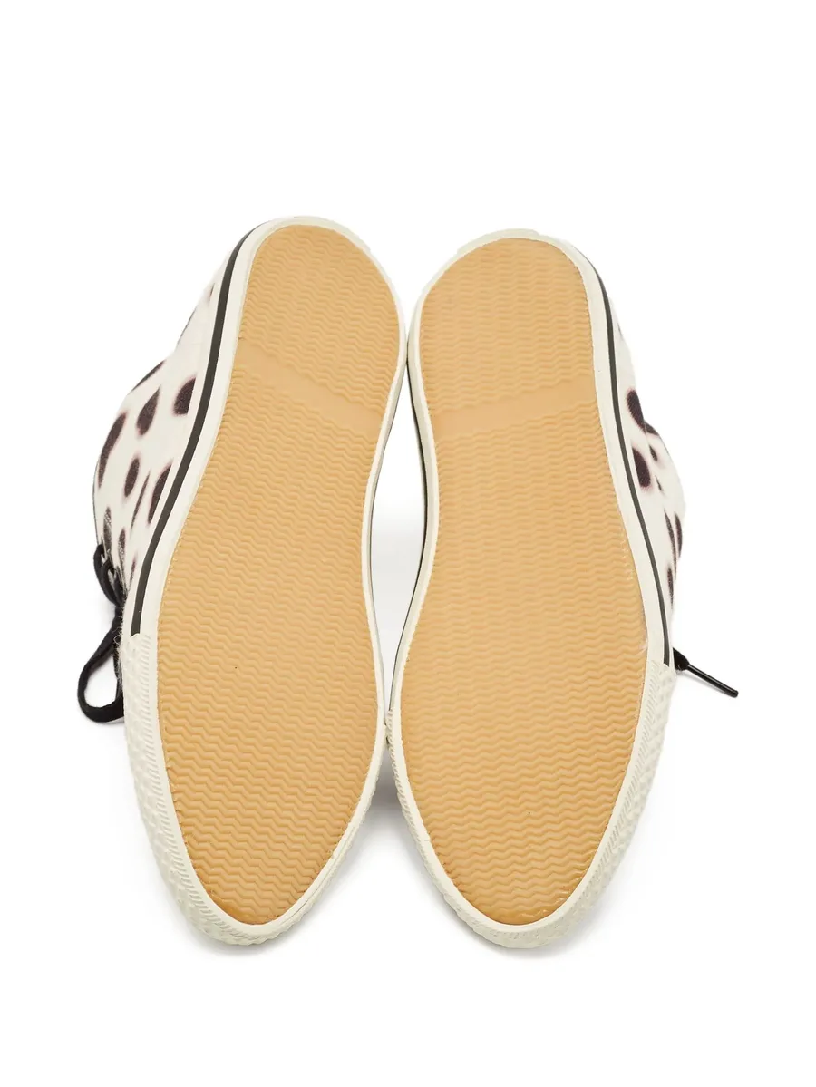 Pre-owned polka-dot high-top sneakers 9
