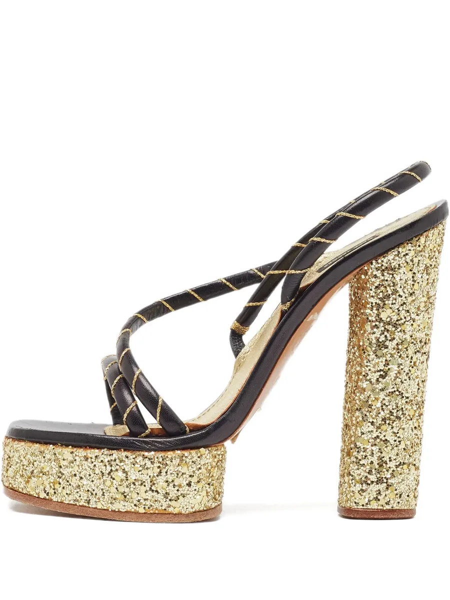 140mm leather platform sandals 1