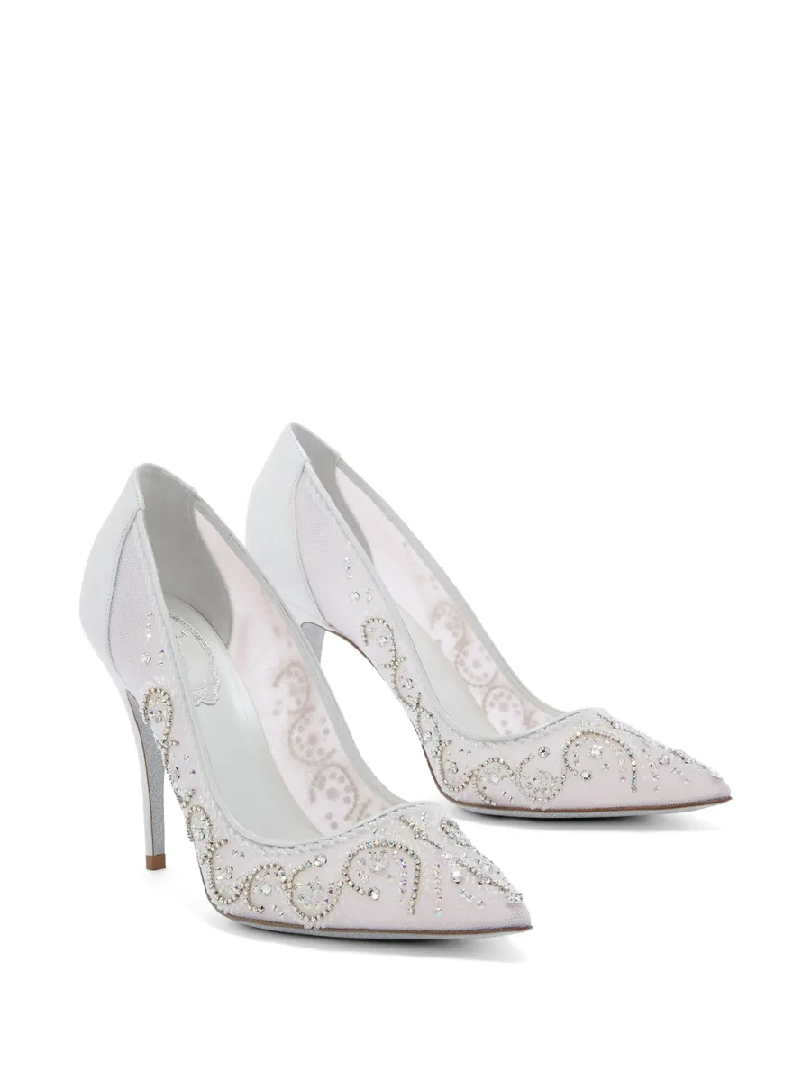 Jahanara crystal-embellished mesh pumps 3