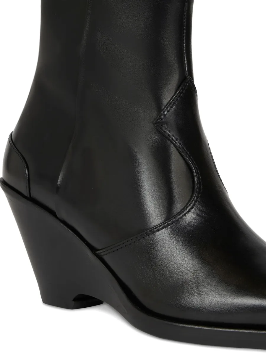 70mm leather ankle boots 8
