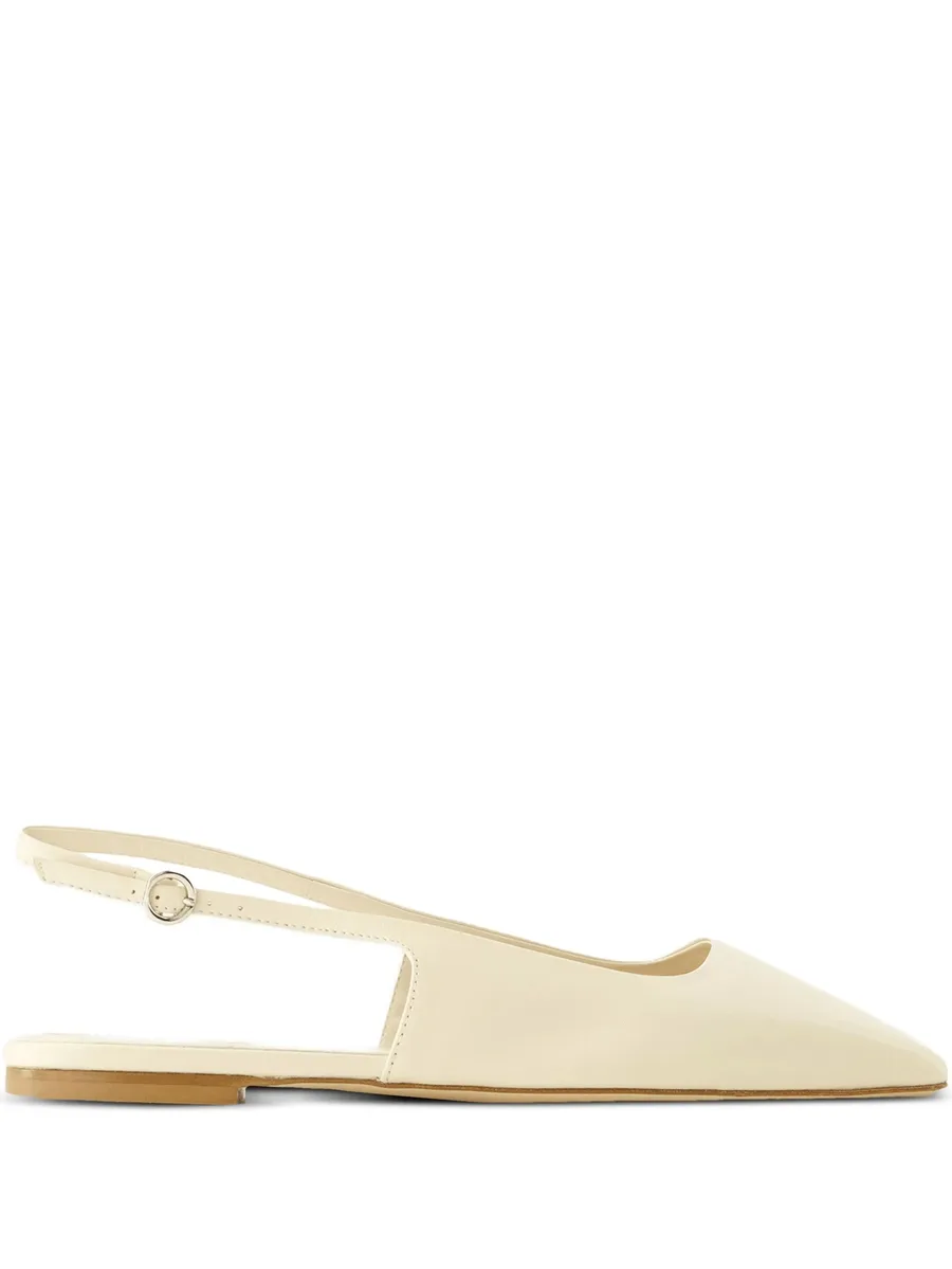 Liya slingback leather flat pumps 1